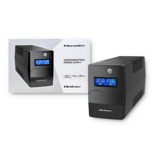 QOLTEC ZASILACZ AWARYJNY UPS 450VA | 240W | LCD | USB | RJ45-6996681