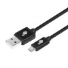 Kabel USB-Micro USB 1.5 m. czarny sznurek-700977