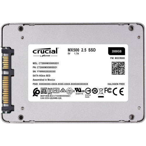 MX500 2TB Sata3 2.5'' 560/510 MB/s-702075