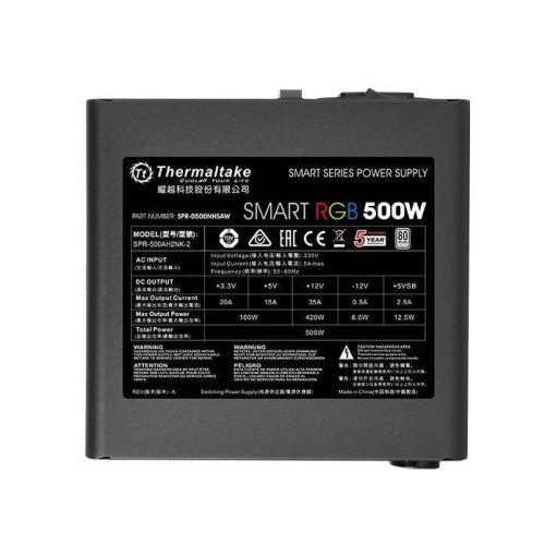 Smart 500W RGB (80+ 230V EU, 2xPEG, 120mm, Single Rail)-703233