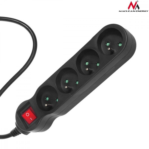 Listwa zasilająca 4g 1,4m MCE180 2300W czarna-703464