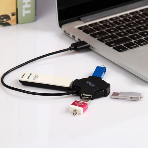 HUB 4x USB 2.0 micro - czarny + OTG; Y-2178 -703997