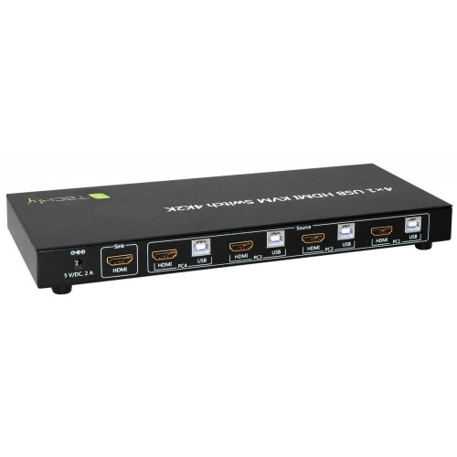 4-portowy przełącznik KVM HDMI/USB 4x1 z audio-708623