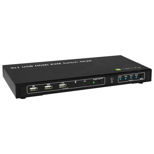 4-portowy przełącznik KVM HDMI/USB 4x1 z audio-708624