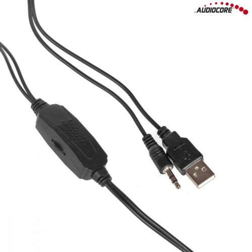 Głośniki komputerowe 6W USB AC865B Czarno-niebieskie-708796