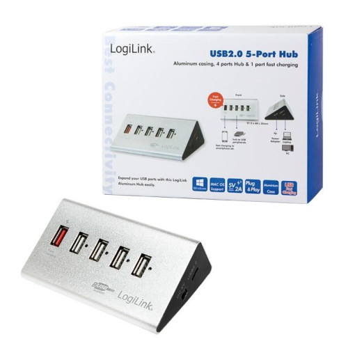 Hub biurkowy 4xUSB 2.0 z zasilaczem-709512
