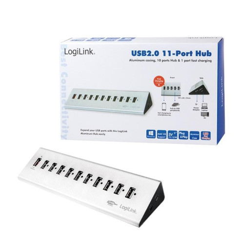 Hub biurkowy 10xUSB 2.0 z zasilaczem-709519