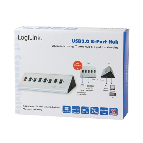 Hub biurkowy 7xUSB 3.0 z zasilaczem-709532