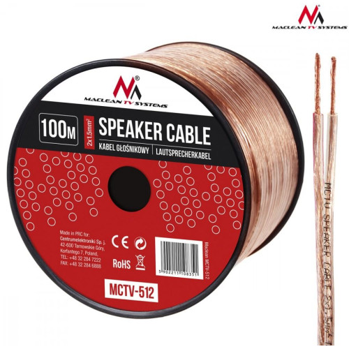 Kabel głośnikowy 100m MCTV-512 2x1.5mm2-712657