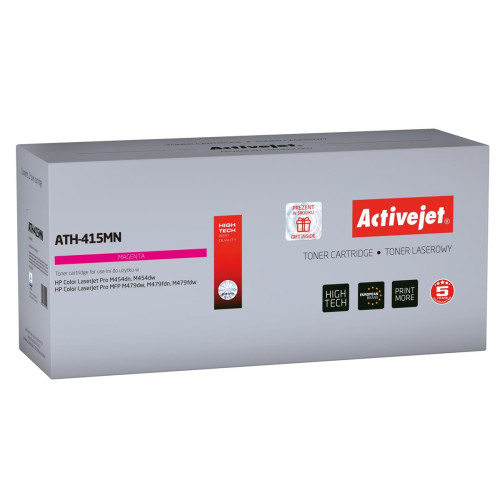 Activejet ATH-415MN Toner (zamiennik HP 415A W2033A; Supreme; 2100 stron; czerwony) z chipem-7138327