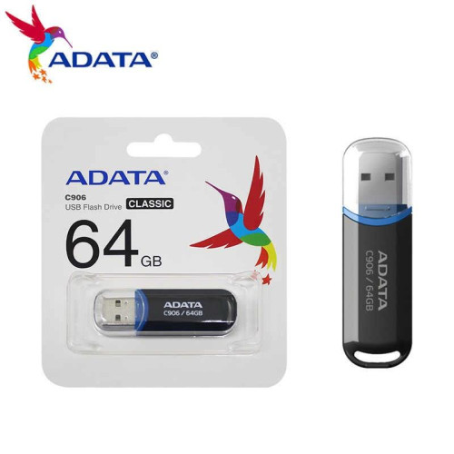 ADATA FLASHDRIVE C906 64GB USB 2.0 BLACK-7149872