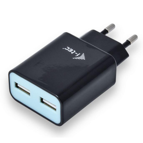 USB Power Charger 2 port 2.4A czarny 2x USB Port DC 5V/max 2.4A-716572