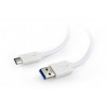 Kabel USB 3.0 C AM/CM 1m/biały-718914