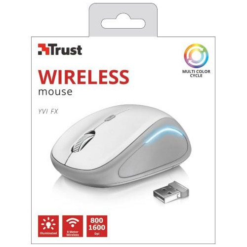 Mysz bezprzewodowa YVI FX biała-718824
