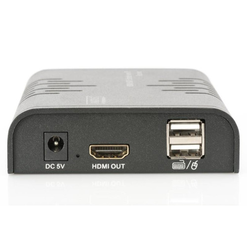 Przedłużacz/Extender KVM (HDMI+USB) do 120m po Cat.5e UTP lub IP, 1080p FHD 60Hz, audio (zestaw)-721291