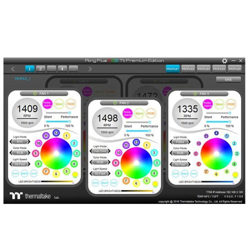 Riing 12 RGB Plus TT Premium Edition 5 Pack (5x120mm, 500-1500 RPM) -723077
