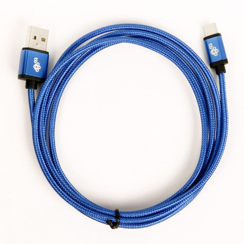 Kabel USB-USB C 1.5m niebieski sznurek -725068