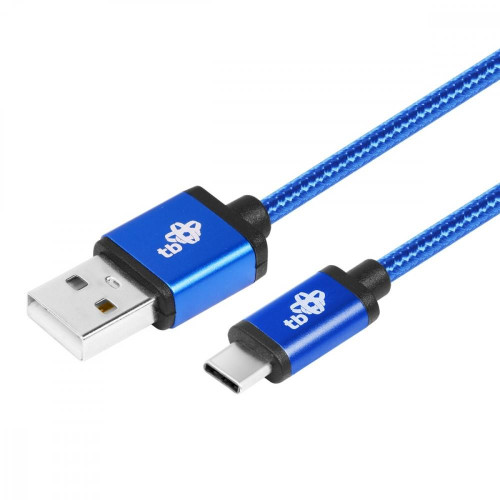 Kabel USB-USB C 1.5m niebieski sznurek -725069