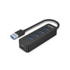 UNITEK HUB USB-A 4X USB-A 3.1, AKTYWNY,10W, H1117A-7265670