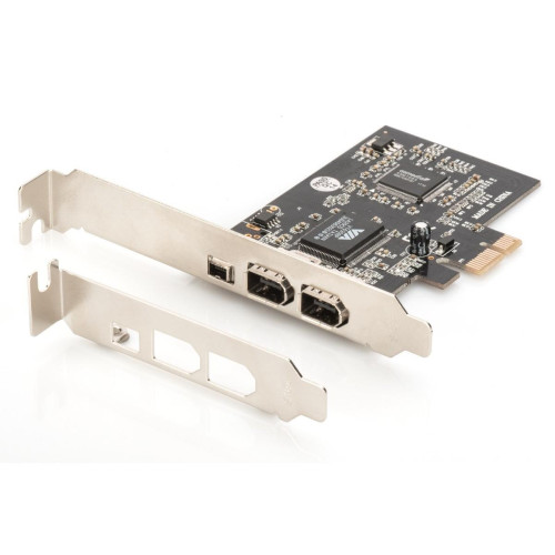 Karta (Kontroler) Firewire (400) PCI Exp., 2xZew. 1xZew.(Mini) IEEE1394a 6pin+Mini,Low Profile,VT6308P-727093