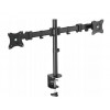 Stojak biurkowy podwójny z zaciskiem, 2xLCD, max. 27", max. obciążenie 8kg,uchylno-obrotowy 360°-733113