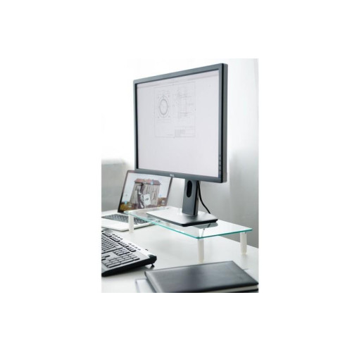 Szklana podstawa dla monitora, powierzchnia robocza: 56x21cm, max. obciążenie: 20kg-733056