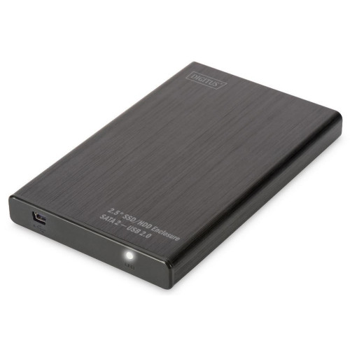 Obudowa zewnętrzna USB 2.0 na dysk SSD/HDD 2.5" SATA II, 9.5/7.5mm, aluminiowa-735200
