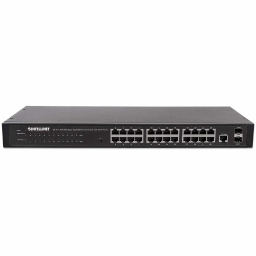 INTELLINET GIGA SWITCH 24X RJ45 + 2X SFP WEB-SMART VLAN QOS RACK 560917-7360244