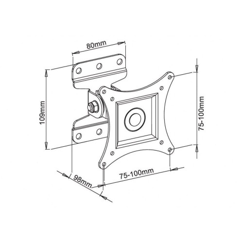 Uchwyt ścienny do TV LCD/LED 13-30cali 23kg VESA pełna regulacja biały-736419