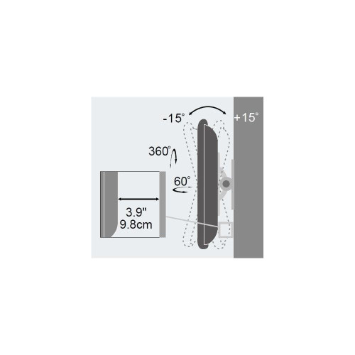 Uchwyt ścienny do TV LCD/LED 13-30cali 23kg VESA pełna regulacja biały-736420