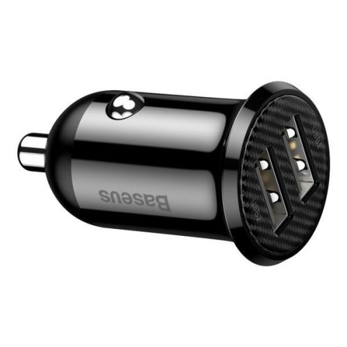 BASEUS ŁADOWARKA SAMOCHODOWA CCALLP-01 2XUSB 4.8A (CZARNA)-7422878