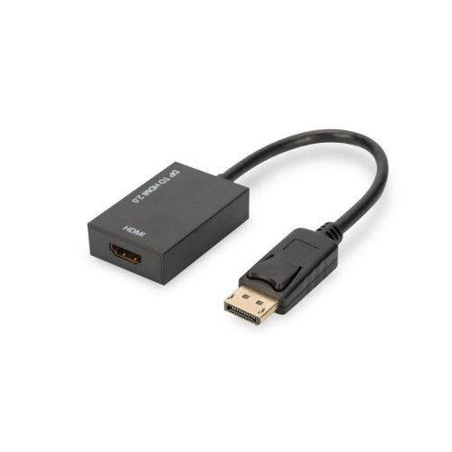 Kabel adapter DisplayPort z zatrzaskiem 1080p 60Hz FHD Typ DP/HDMI A M/Ż czarny 0,2m-744206