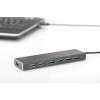 HUB/Koncentrator 7-portowy USB 3.0 SuperSpeed, aktywny, aluminium-745095