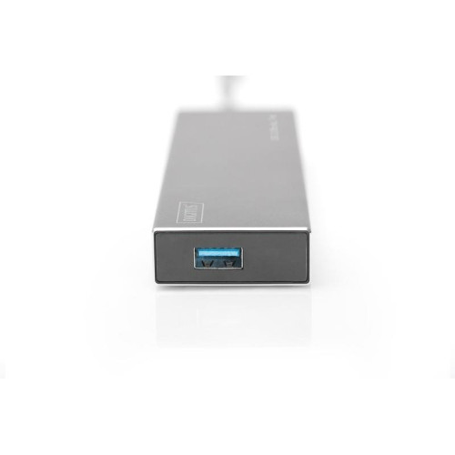 HUB/Koncentrator 7-portowy USB 3.0 SuperSpeed, aktywny, aluminium-745096