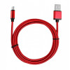 Kabel USB-USB C 1.5m rubinowy sznurek -749232