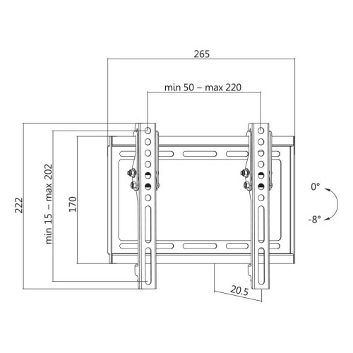 Uchwyt ścienny 23-42 LCD/LED VESA, max. 35kg-752264