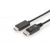 Kabel adapter DisplayPort 1.2 z zatrzaskiem 4K 60Hz UHD Typ DP/HDMI A M/M czarny 2m-753389