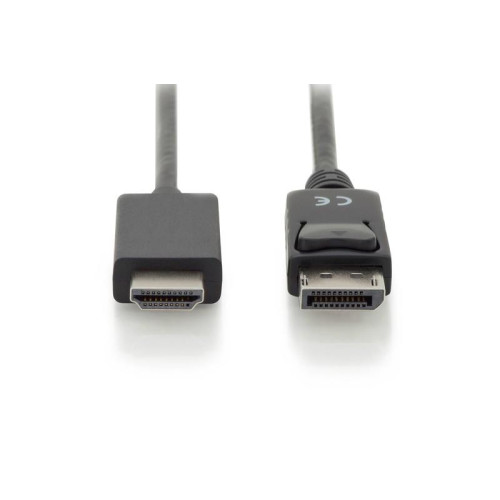 Kabel adapter DisplayPort 1.2 z zatrzaskiem 4K 60Hz UHD Typ DP/HDMI A M/M czarny 2m-753390