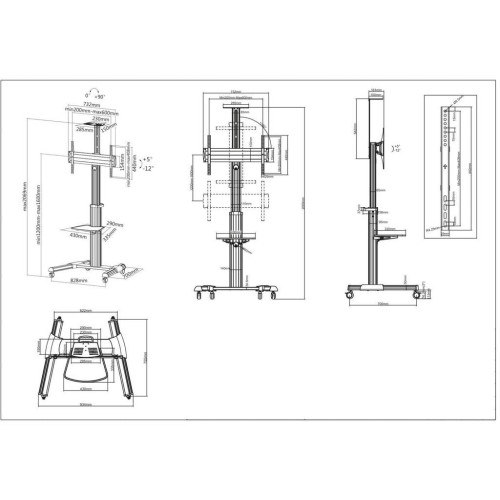 MANHATTAN STOJAK MOBILNY TV LED/LCD/PDP 37-70 CALI-7555501