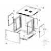 Szafka wisząca rack 9U 600x600 czarna szklane drzwi -758793