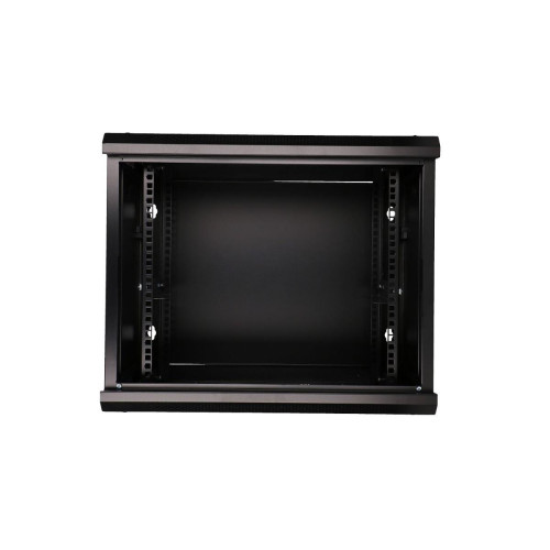 Szafka wisząca rack 9U 600x600 czarna szklane drzwi -758788