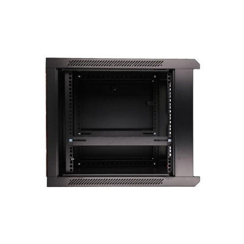 Szafka wisząca rack 9U 600x600 czarna szklane drzwi -758791