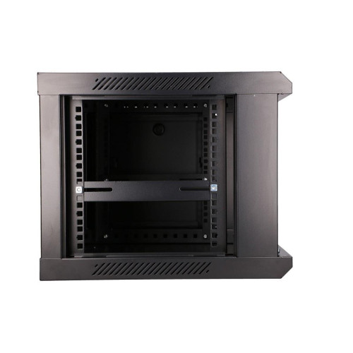 Szafka wisząca rack 6U 600x450 czarna szklane drzwi -758798