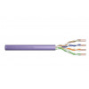 Kabel teleinformatyczny instalacyjny kat.6, U/UTP, Eca, drut, AWG 24/1, PVC, 305m, fioletowy, karton-760165