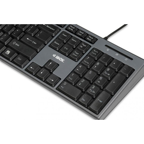 Zestaw klawiatura + mysz IBOX IKMS606 (USB 2.0; (US); czarna, optyczna; 800 DPI)-761504