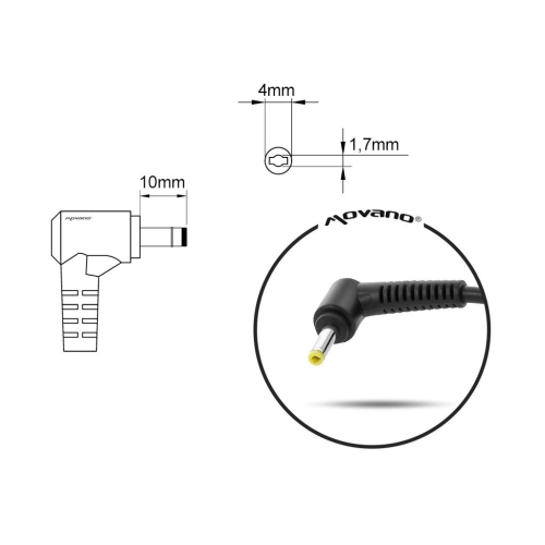 ładowarka/zasilacz 19.5v 2.05a (4.0x1.7) - hp, compaq, toshiba-765136