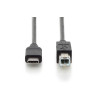 Kabel polaczeniowy USB 2.0 HighSpeed Typ USB C/B M/M, Power Delivery, czarny 1,8m-766411