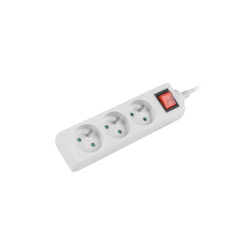 Listwa zasilająca 3m, biała, 3 gniazda, z wyłącznikiem, kabel wykonany z pełnej miedzi -767084