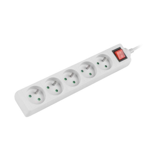 Listwa zasilająca 3m, biała, 5 gniazd, z wyłącznikiem, kabel wykonany z pełnej miedzi -767092