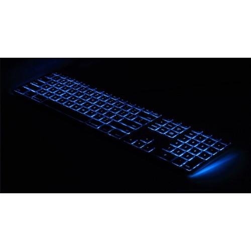 Klawiatura aluminiowa Mac podświetlana RGB szara-767621